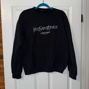 LONELY GHOST Yves Saint Lonely Sweatshirt